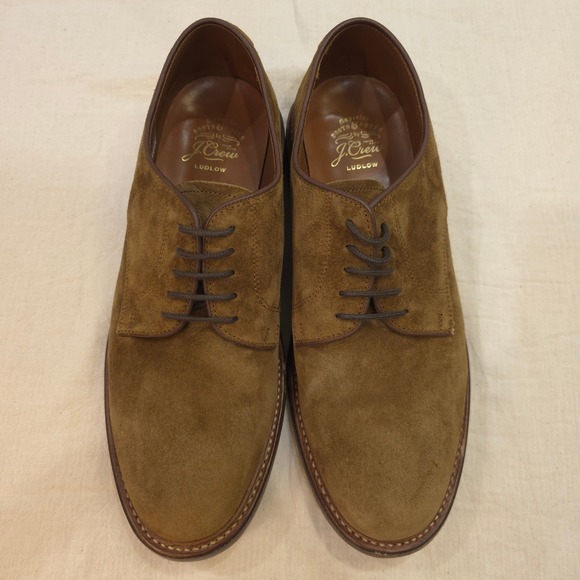 J. Crew Other - J.Crew Ludlow Suede Derby Shoes Brown Goodyear Welt - Size 9